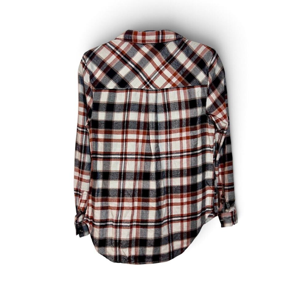 Women’s Organic Cotton Americana Lightweight Fall Plaid Flannel Button Down - Picture 2 of 9